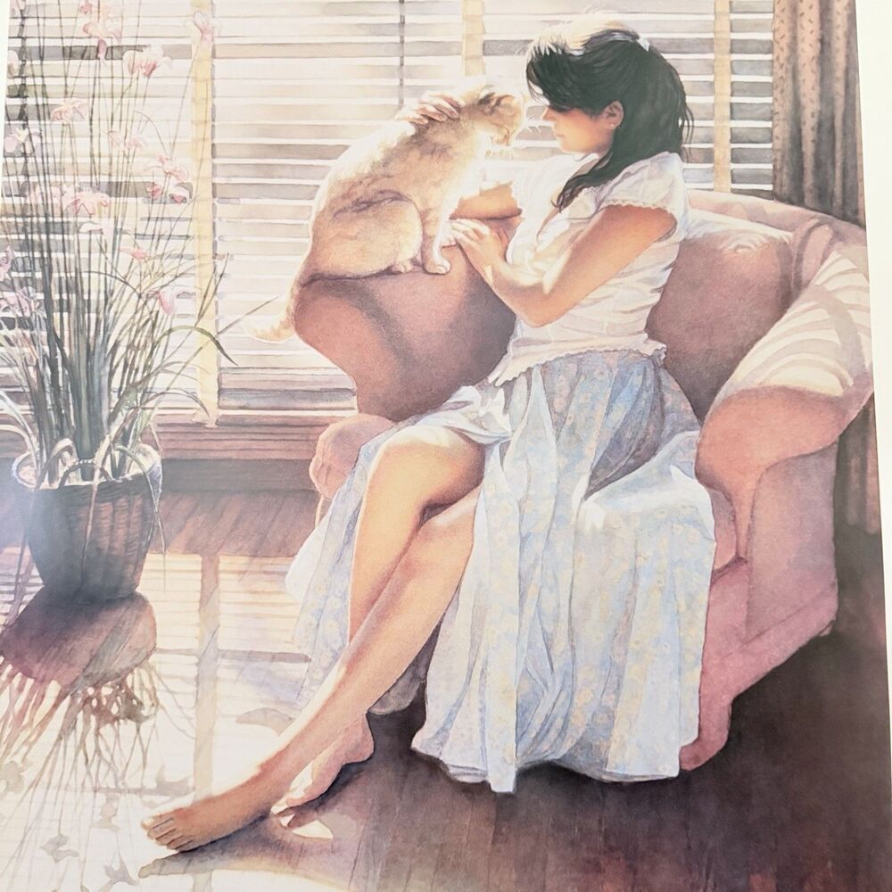 Steve Hanks Watercolors Poster Ashley & Clyde 1987 Leslie Levy Fine Art 37x24” - Picture 9 of 12